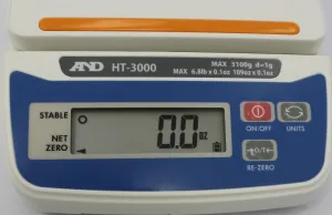 AND HT-3000 Precision Scale 3100g x 1g Stainless Steel Pan, 3 of 10