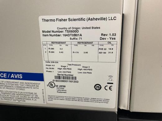 Thermo TSX Series -80°C Ultra Low Temperature Laboratory Freezer-cover