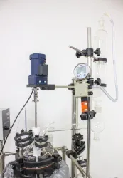 20L Jacketed Glass Reaction Vessel with Stirrer, 120V 50/60Hz, 11 of 12