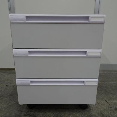 4193・島津 / E1-A / 三段引出カート W45×D46×H57cm /-cover