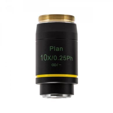 Accu-Scope NIS Plan 10x Phase Contrast Microscope Objective, N.A. 0.25, W.D. 10.2mm-cover