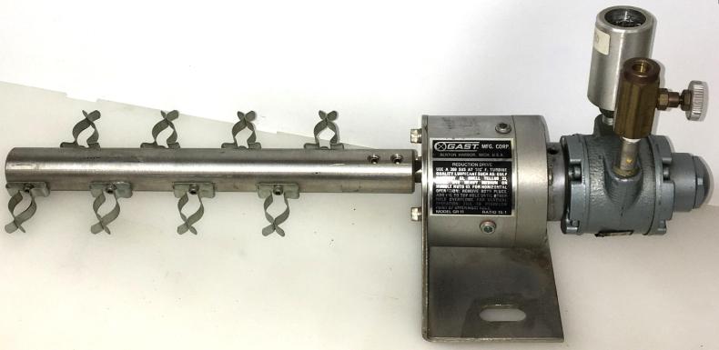 Gast GR-11 Air-Powered Tube Rotator with 1UP-NRV Series Gear Motor-cover