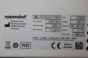 Eppendorf 5702 R Refrigerated Swing Bucket Benchtop Centrifuge, 6 of 6
