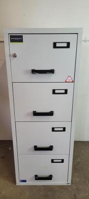 Burton Safes FFMK11 Fire Resistant 4 Drawer Filing Cabinet-cover