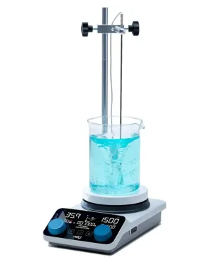 AREX 5 Advance Heated Magnetic Stirrer with PT100 Probe, Rod, and Clamp
