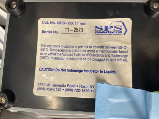 SPS Medical 55C-60C Dry Block Incubator for precise temperature control-cover