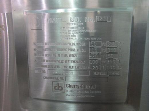 130 Gallon Cherry Burrell Stainless Steel Bioreactor Vessel-cover