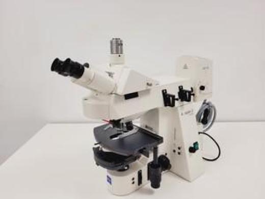 Zeiss Axioplan 2 Imaging Fluorescence Microscope w/ Lamp PSU, HBO/HAL Lab-cover