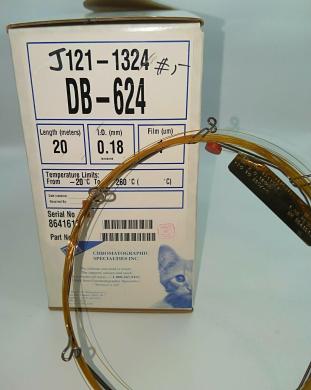 J&W DB-624 Capillary Gas Chromatography Column (20M x 0.18mm x 1.0µm)-cover