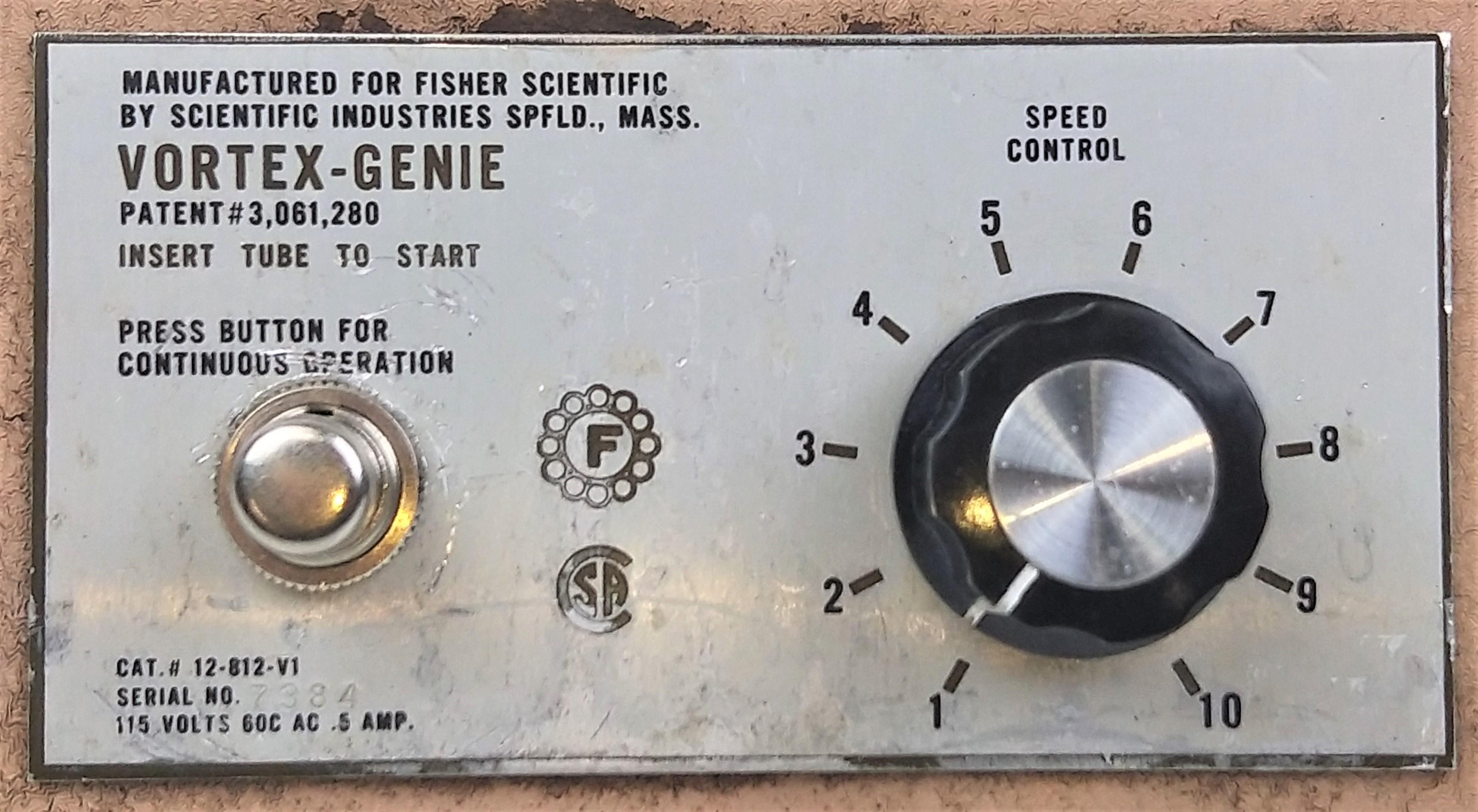 Fisher Vortex-Genie 12-812-V1 Fixed-Speed Vortex Mixer