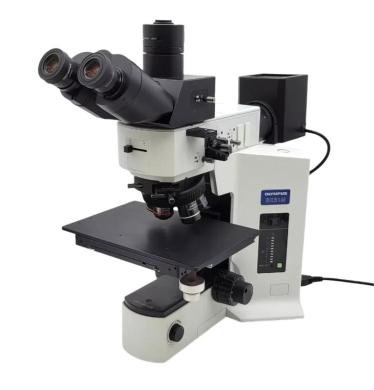 Olympus BX51M Metallurgical Microscope with Polarization & DIC-cover