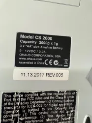 Ohaus CS Series CS 2000 Digital Precision Balance for Laboratory Weighing, 2 of 2