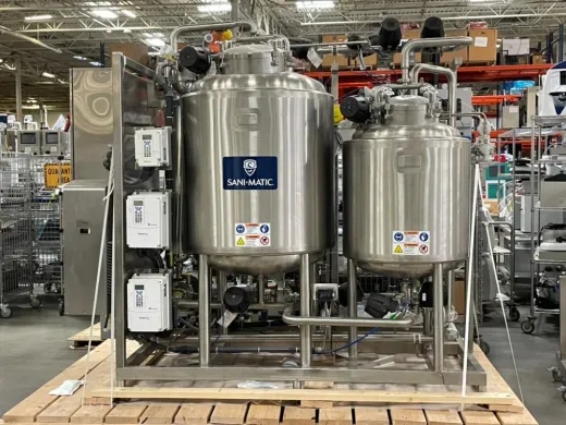 Sanimatic Custom Automated Clean-In-Place System for Process Equipment Cleaning