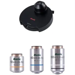 Motic BA410E Trinocular Sextuple Compound Microscope - Premium Phase Lab Package, 2 of 2