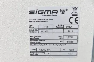 Qiagen Sigma 4-16 Programmable Digital Benchtop Centrifuge with Microplate Rotor, 11 of 11