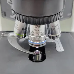 Olympus BX46 Microscope with Tilting Head, Dual Viewing Bridge, and 100x Objective, 4 of 7
