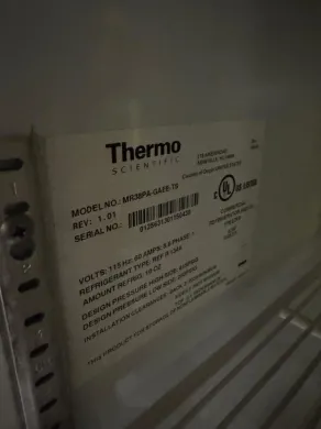Thermo Scientific MR38PA-GAEE-TS Double Door Laboratory Refrigerator with Glass Front