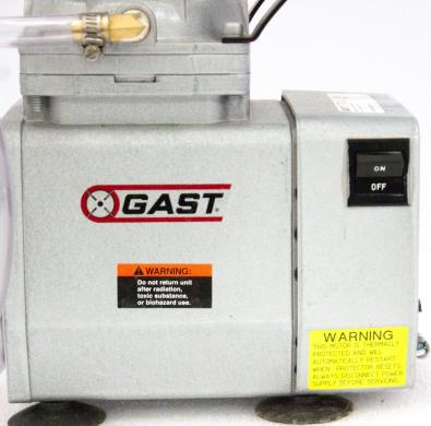 Gast DOA P704 AA Oilless Diaphragm Vacuum Pump 115V 1/8 HP 1575 RPM-cover