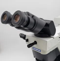 Olympus BX46 Microscope with Tilting Head, Dual Viewing Bridge, and 100x Objective, 6 of 7