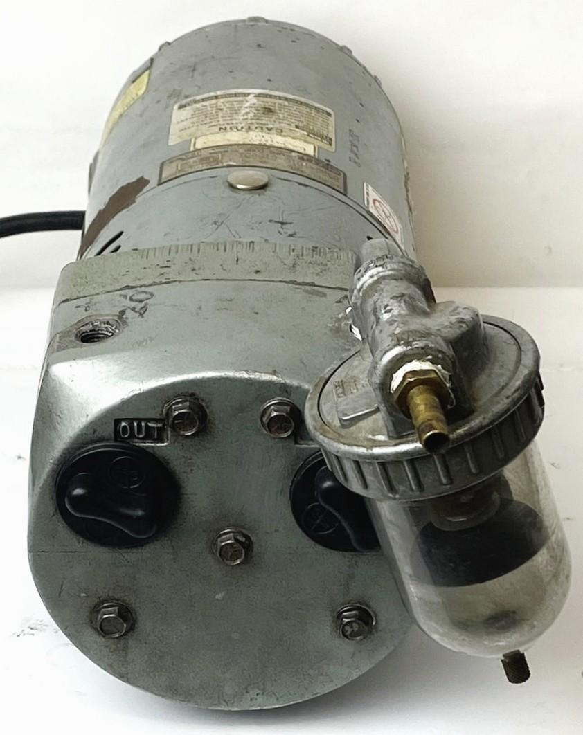 Gast 0523-101Q-G180DX 1/3HP Rotary Vane Vacuum Pump with Filter, 4.5 CFM