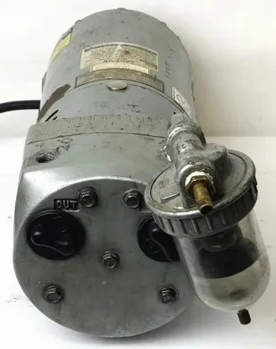 Gast 0523-101Q-G180DX 1/3HP Rotary Vane Vacuum Pump with Filter, 4.5 CFM