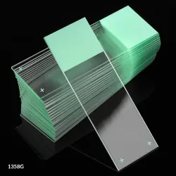 Globe Scientific Diamond® White Glass Charged Microscope Slides, 90° Corners, Model 1358B, 4 of 9