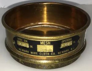 Newark Brass Sieve Kit - 3" Diameter, Set of 9, ASTM E-11 Compliant, 9 of 11