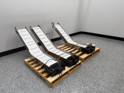 Set of 3 Industrial Conveyor Belt Assemblies with Integrated Drive Motors-cover