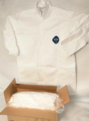 DuPont Tyvek TY212SWH Disposable Protective Lab Coat with Pockets-cover