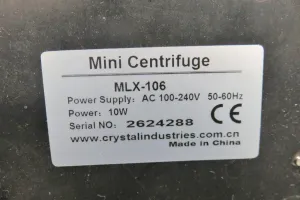Crystal Scientific MLX-106 Mini Microcentrifuge with 6,000 RPM and 2,000 x g Capacity, 10 of 11