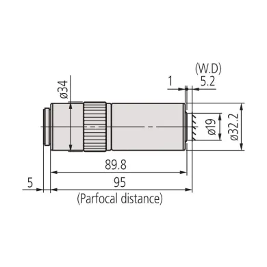 Mitutoyo 50x M Plan APO High Resolution Microscope Objective