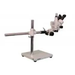Meiji EMZ-5TR Trinocular Zoom Stereo Microscope on S-4400 Boom Stand with MA502 Eyepieces, 4 of 6