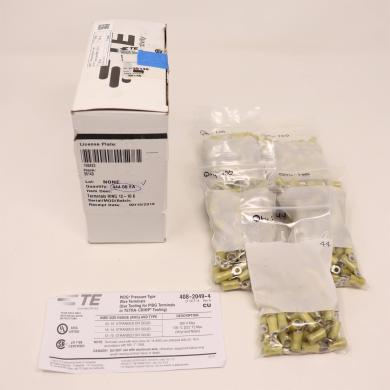 TE Connectivity 35149 PIDG Ring Tongue Terminal, 12-10 AWG, #6 Stud, 444-Pack-cover