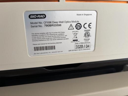 Bio-Rad CFX96 Real-Time PCR Detection System with Multiplex 5-Channel Fluorescence and Deep Well 96-Well Thermal Cycler-cover