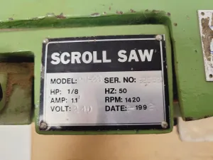 Woodwise PW-26 Scroll Saw 1992 Precision Cutting Equipment, 17 of 22
