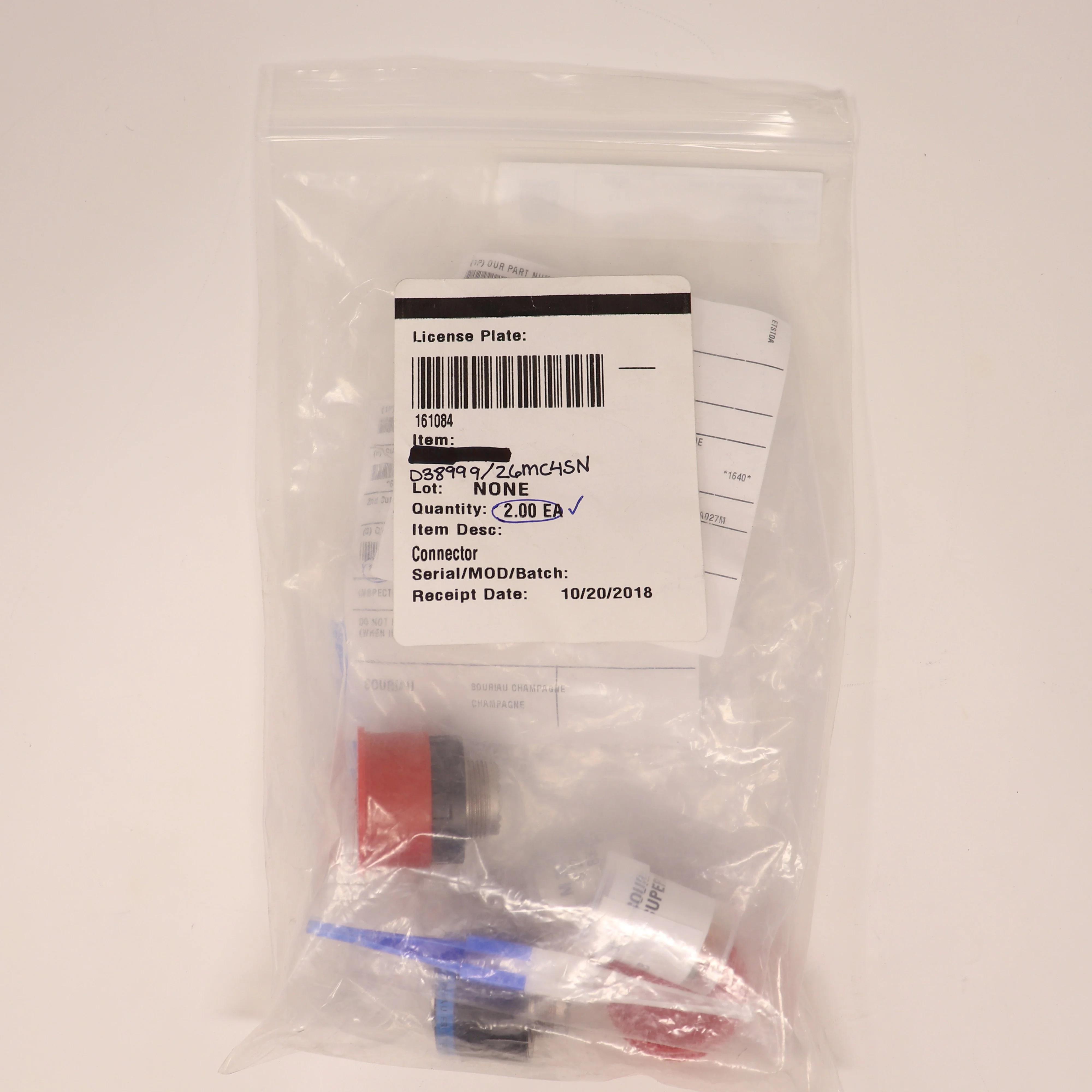 Souriau D38999/26MC4SN 4-Pin Size 13 Circular MIL-Spec Connector 2-Pack