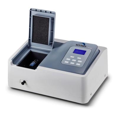 SCILOGEX SCI-UV1100 UV/Vis Spectrophotometer with Deuterium and Halogen Lamps, 190-1100 nm Range-cover