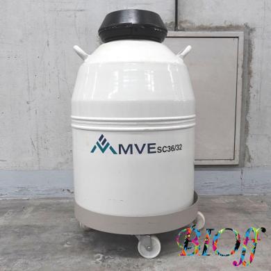 MVE SC 36/32 Liquid Nitrogen Storage Dewar with Caster Dolly