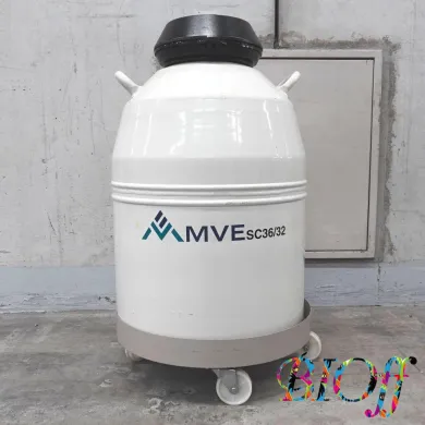 MVE SC 36/32 Liquid Nitrogen Storage Dewar with Caster Dolly