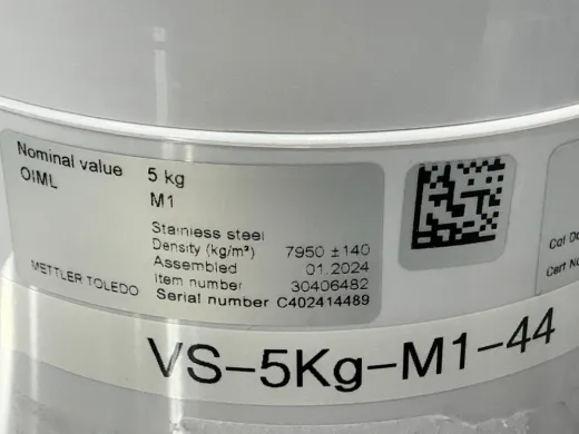 METTLER TOLEDO 5 kg Calibration Weight Set Model 30406482 (Set of 5)