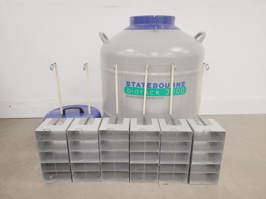 Statbourne Biorack 3000 Liquid Nitrogen Sample Storage Dewar Lab-cover