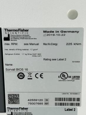 Thermo Scientific Sorvall Bios 16 Floor Centrifuge-cover
