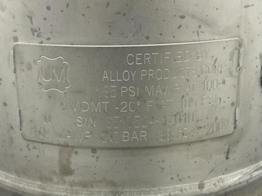 Alloy Products Corp. Stainless Steel Pressure Vessel Model S510504-1=010 for High-Pressure Applications-cover
