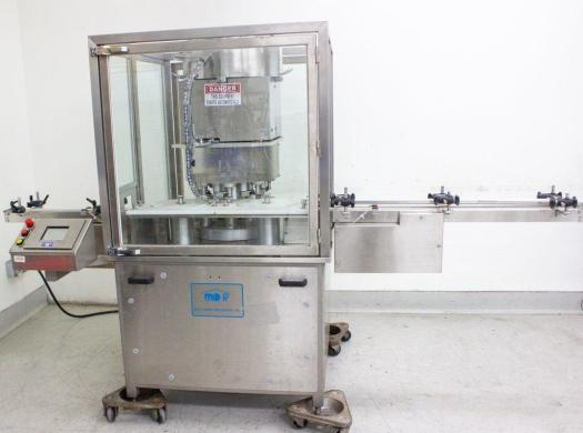 M O Perry RPC Alu-Crimp Vial Sealing Machine with Vibratory Feeder and Conveyor-cover