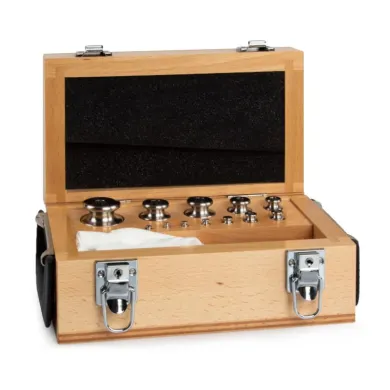 Radwag Cylindrical Weights, Set (1 g - 500 g), Wooden Box