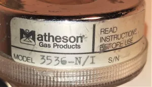 Matheson 3536-N/I Brass High-Purity Gas Regulator - CGA 580, 5 of 5