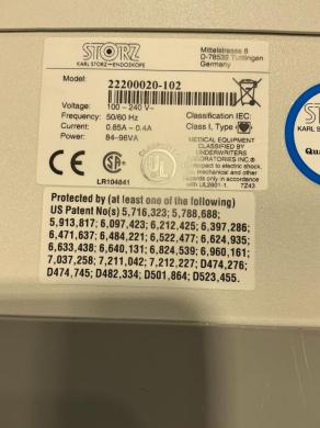 Storz IMAGE 1 222000 20 Endoscopy Video Processor-cover