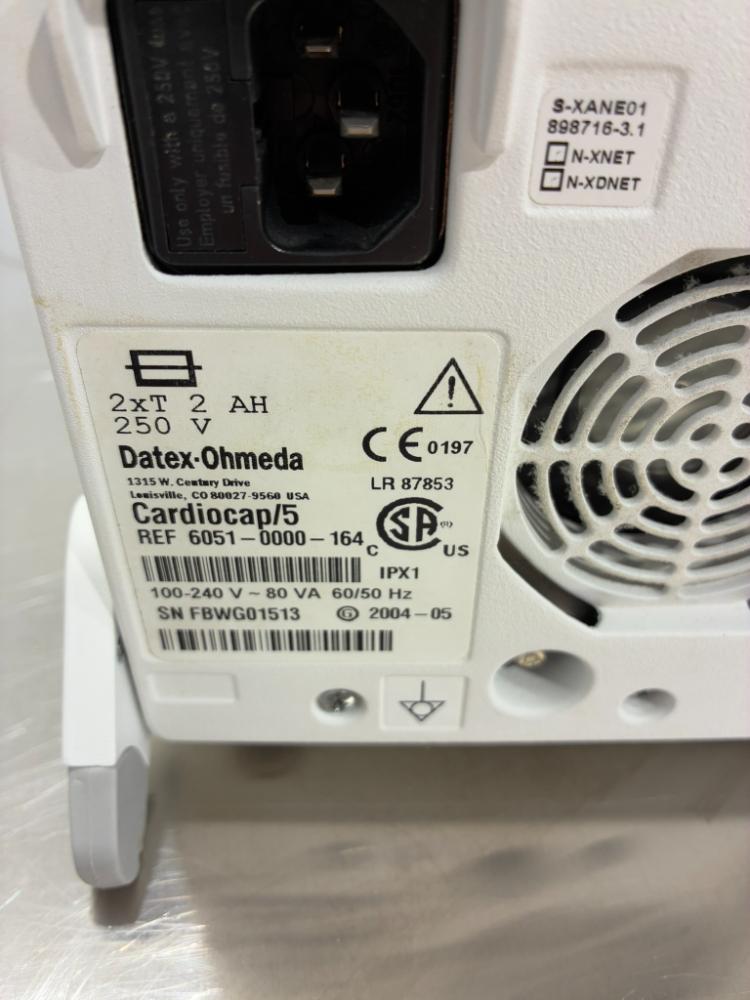 GE Datex-Ohmeda Cardiocap/5 Multi-parameter Patient Monitor