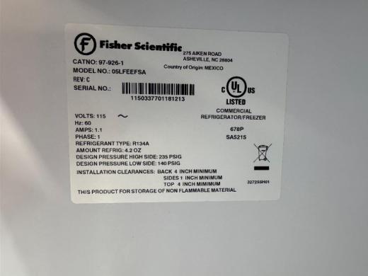 Thermo Fisher Scientific 05LFEEFSA Undercounter Laboratory Freezer-cover
