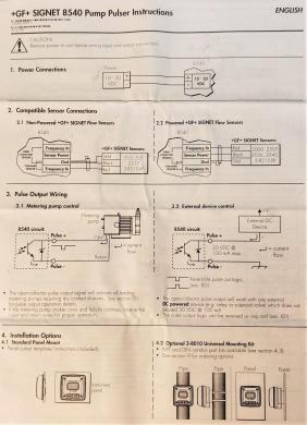 GF Signet 8540 Pump Pulser Flow Transmitter-cover